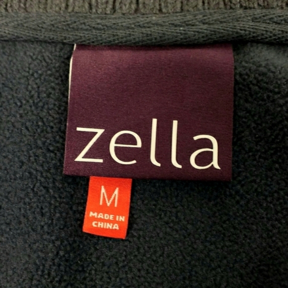 Zella Blue Tonal Plaid Long Sleeve Water Repellant Soft Shell Jacket Womens M - Picture 12 of 14